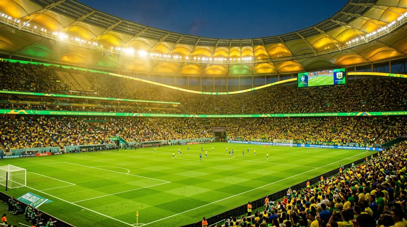 Brasiliens landslag Seleção med Vinicius Jr och truppen i gult och grönt inför VM 2026