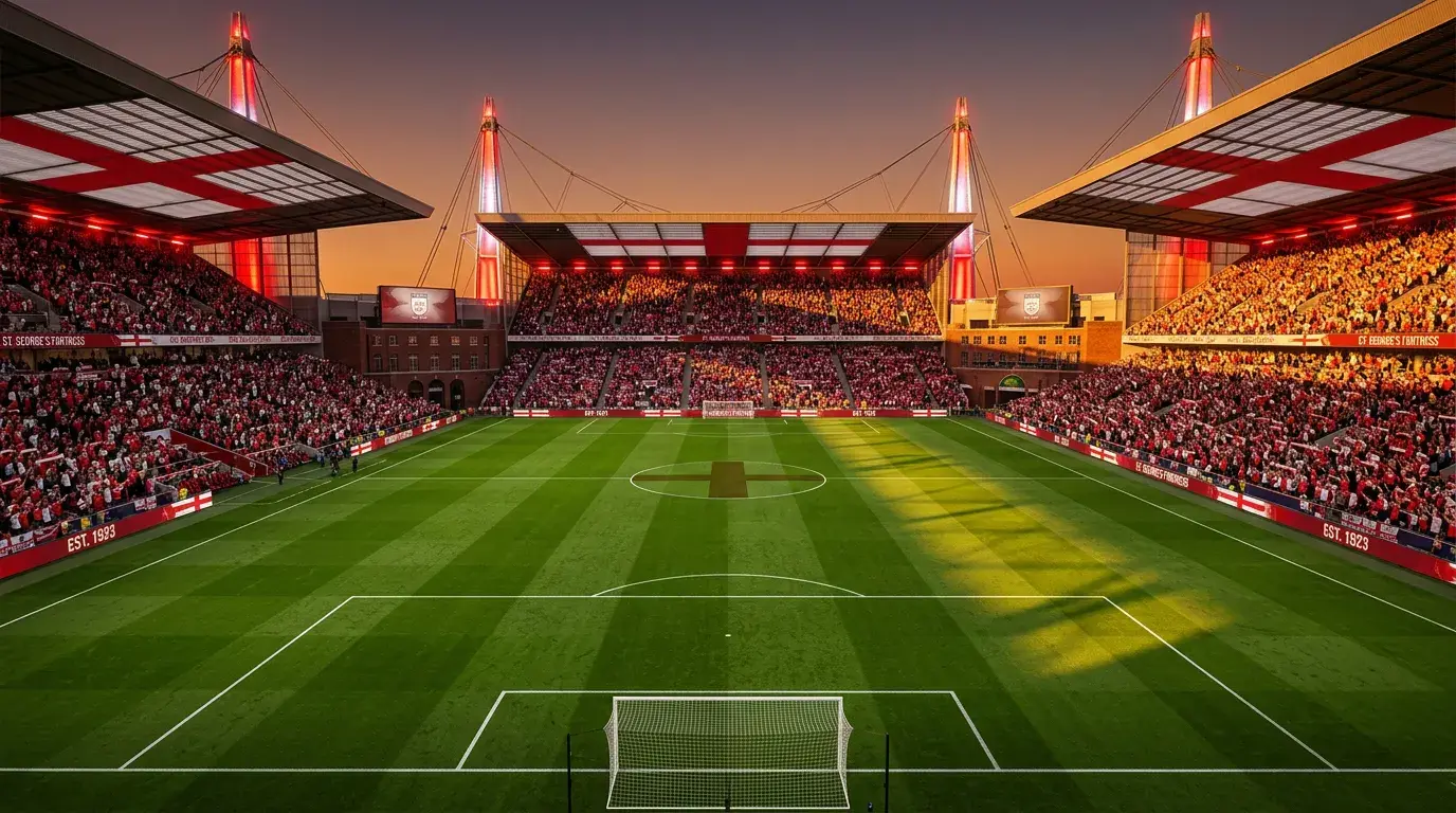 Englands landslag Three Lions med Jude Bellingham och Harry Kane inför VM 2026 i grupp L