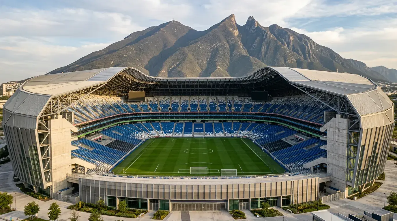 Estadio BBVA i Monterrey där Sverige spelar sin första VM-match mot Tunisien