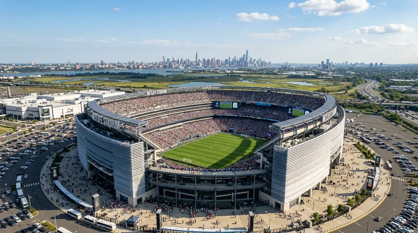 MetLife Stadium i New Jersey som är värd för VM 2026-finalen