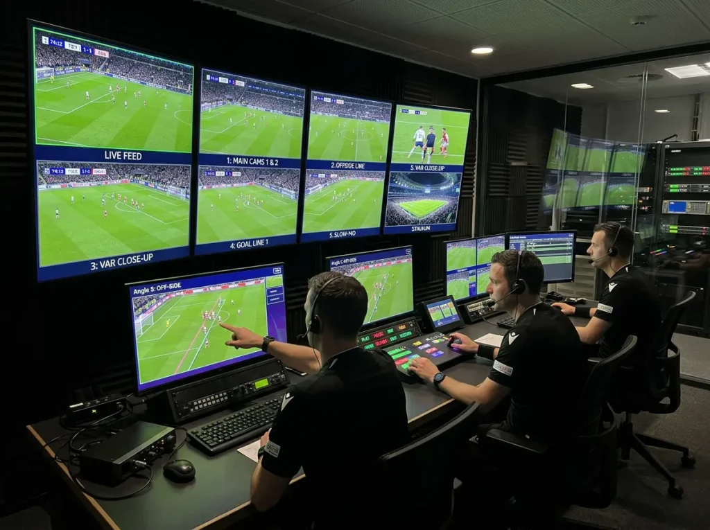 VAR-rum med halvautomatisk offsideteknologi